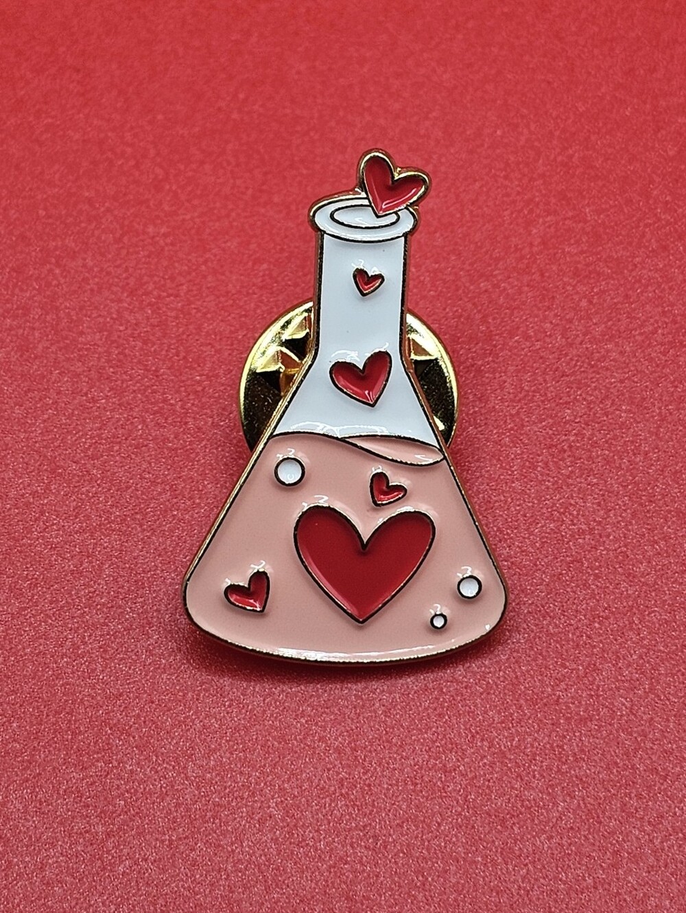 🔥 BOGO 2/$10 🔥 Love Potion Heart Science Flask Pin
